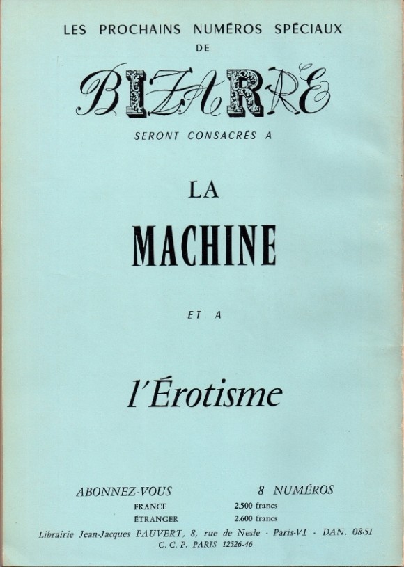 Bizarre - Machine et erotisme